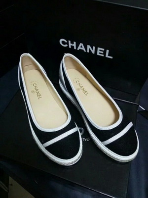 CHANEL Shallow mouth flat shoes Women--152